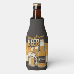 Personalized Beer Bottle Sudsy Mug Brewing Bar Cooler