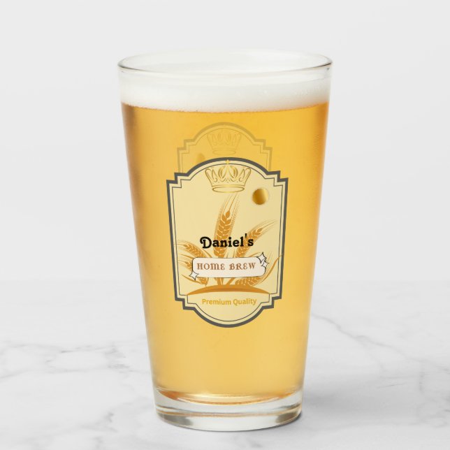 Personalized Beer Glass Cup (Front Filled)
