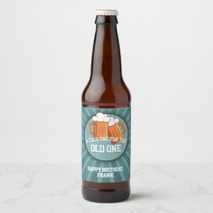 Personalized Beer Happy Birthday Bottle Label
