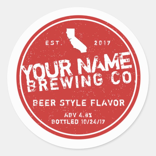 Personalized Beer Labels - Add your own words (Front)