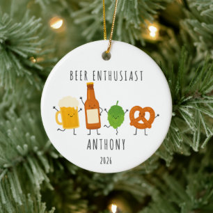 Personalized Beer Lover Christmas Ornament