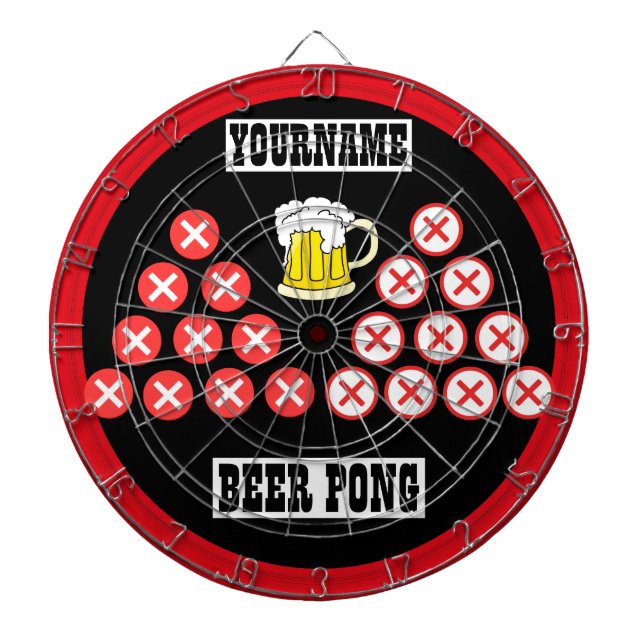 Personalized Beer Pong Dartboard (Front)