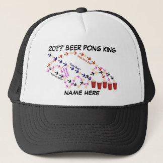 Personalized Beer Pong King Trucker Hat