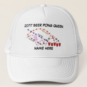 Personalized Beer Pong Queen Trucker Hat