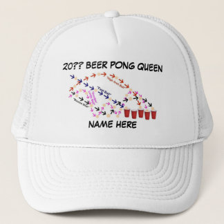 Personalized Beer Pong Queen Trucker Hat