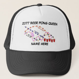 Personalized Beer Pong Queen Trucker Hat