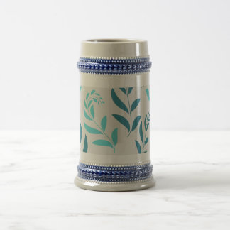 Personalized Beer Stein in White/Gold or Grey/Blue
