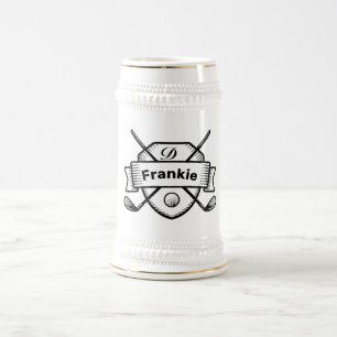 Personalized Beer Stein - Vintage Monogram Design