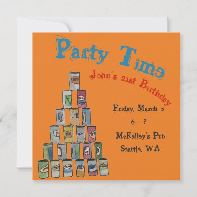 Personalized Beer Tower card (Front)