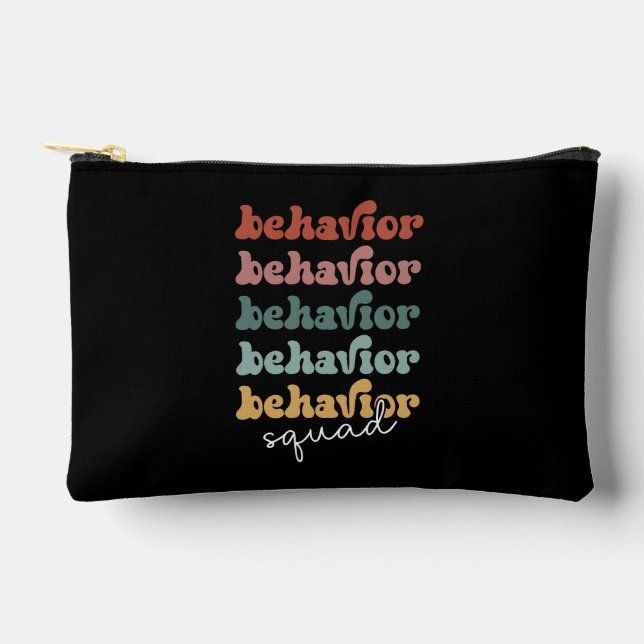 Personalized Behaviour Squad Behavioural Therapist Accessory Pouch (Front)