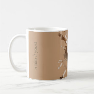 Personalized Beige Abstract Paper Texture Mug