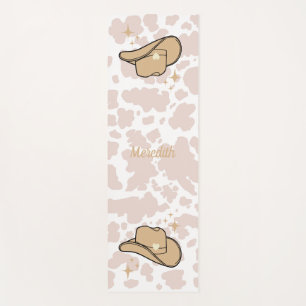 Personalized Beige Cowgirl Rodeo  Yoga Mat