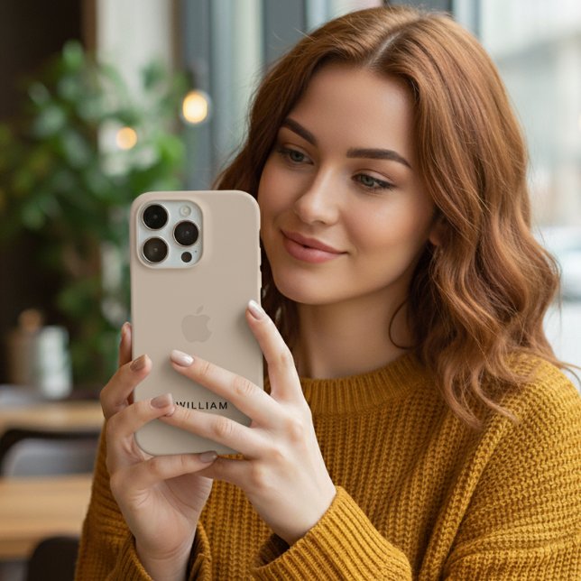 Personalized Beige iPhone Case with Custom (Creator Uploaded)