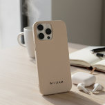 Personalized Beige iPhone Case with Custom<br><div class="desc">Add a touch of elegance to your daily essentials with this personalized Beige iPhone case. Featuring a soft, stylish Beige background and your custom name in a chic font, this phone case is perfect for showcasing your unique style. Designed for both beauty and durability, it offers excellent protection for your...</div>
