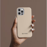 "Personalized Beige iPhone Case with Custom<br><div class="desc">Add a touch of elegance to your daily essentials with this personalized Beige iPhone case. Featuring a soft, stylish pink background and your custom name in a chic font, this phone case is perfect for showcasing your unique style. Designed for both beauty and durability, it offers excellent protection for your...</div>