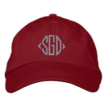 Personalized beige monogrammed maroon