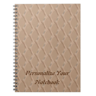 Personalized Beige Sculpted Pattern Notebook