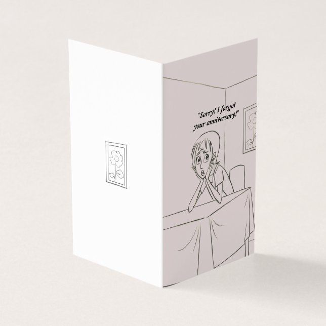 Personalized Belated anniversary greeting card (Outside)