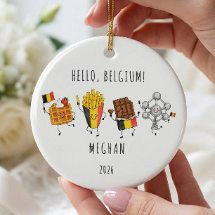 Personalized Belgium Vacation Ornament