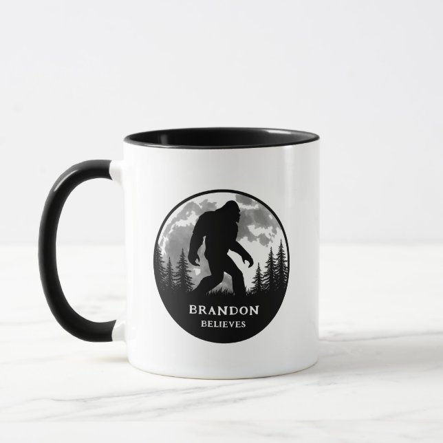 Personalized Believe Sasquatch Mug (Left)