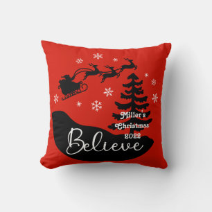Personalized Believe Throw Pillow
