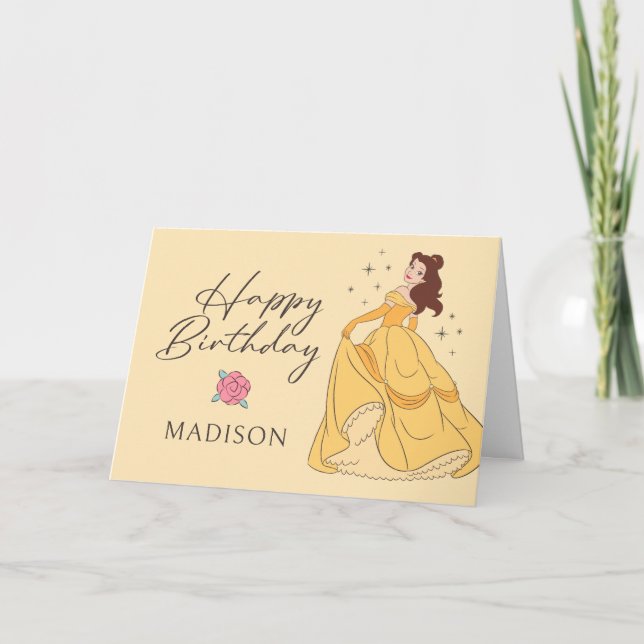Personalized Belle Birthday Card (Front)