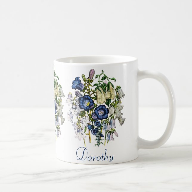 Personalized Bellflowers Coffee Mug (Right)