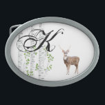 Personalized Belt Buckle Deer Doe Buck Forest Wood<br><div class="desc">Personalized Belt Buckle</div>