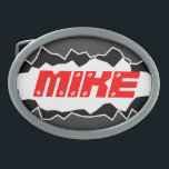 Personalized belt buckle with custom name<br><div class="desc">Personalized belt buckle with custom name. Gift for men. Funny ripped hole torn paper design.</div>