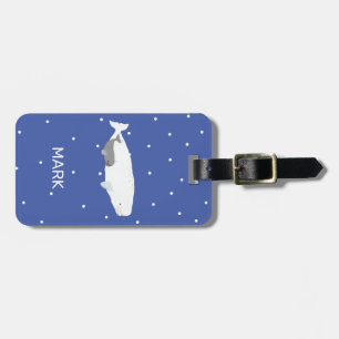 Personalized Beluga Whale Kids Birthday Party  Luggage Tag