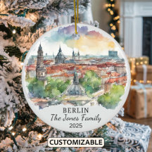 Personalized Berlin Ornament, Germany Gift