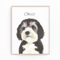 Personalized Bernedoodle Portrait