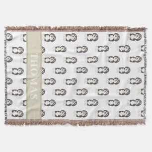 Personalized Bernedoodle Throw Blanket