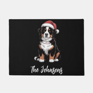 Personalized Bernese Mountain Dog Christmas Doormat