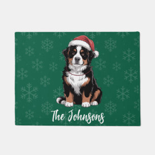 Personalized Bernese Mountain Dog Christmas        Doormat