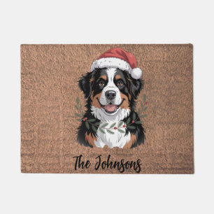 Personalized Bernese Mountain Dog Christmas        Doormat
