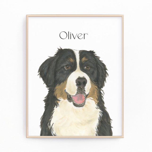 Personalized Bernese Mountain Dog Photo Print (Creator Uploaded)