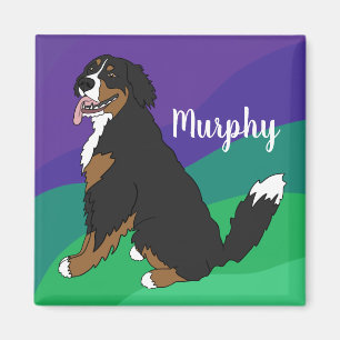 Personalized Bernese Mountain Dog Puppy  Magnet