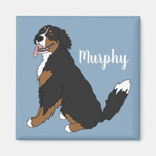 Personalized Bernese Mountain Dog Puppy Magnet