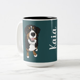 Personalized Bernese Mountain Dog   Two-Tone Coffee Mug