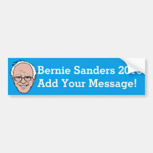 PERSONALIZED Bernie Sanders Cartoon Face Bumper Sticker