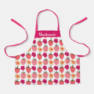 Personalized Berries & Flowers Sweet Kids Apron