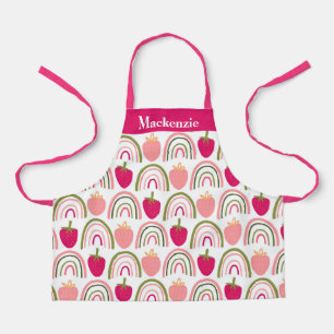 Personalized Berry Colorful Rainbows Sweet Kids Apron