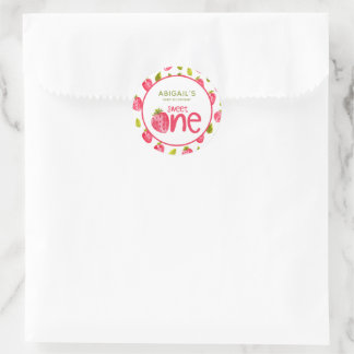 Personalized Berry First Birthday Classic Round Sticker