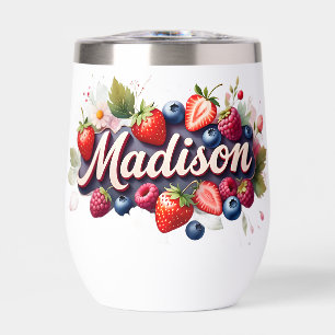 Personalized Berry Floral Tumbler – "Madison"