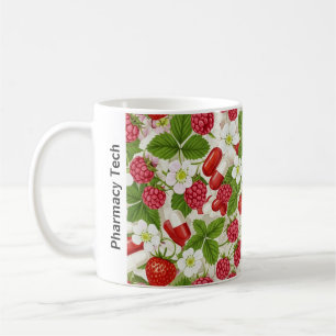 Personalized Berry & Pill Pattern Pharmacy Mug