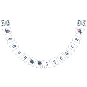 Personalized Berry Sweet Baby Shower Bunting Flags