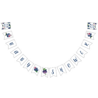 Personalized Berry Sweet Baby Shower Bunting Flags