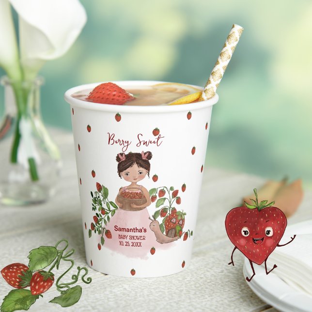 Personalized Berry Sweet Baby Shower Disposable  Paper Cups (Personalized Berry Sweet Baby Shower Disposable Paper Cups)