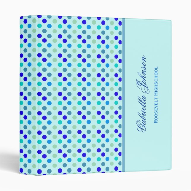 Personalized: Berry with Blue Polka Dot Binder 2 (Front/Spine)